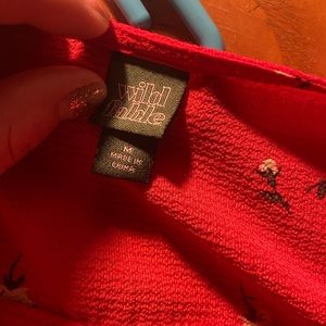 Red long sleeve blouse